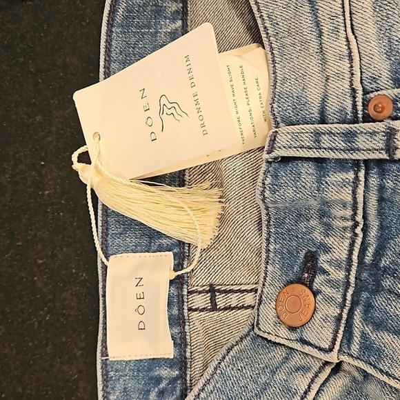 💕DOEN💕 Doen x Dronme Denim Dronme Jeans ~ Kims Wash Blue 31 NWT - Picture 15 of 16